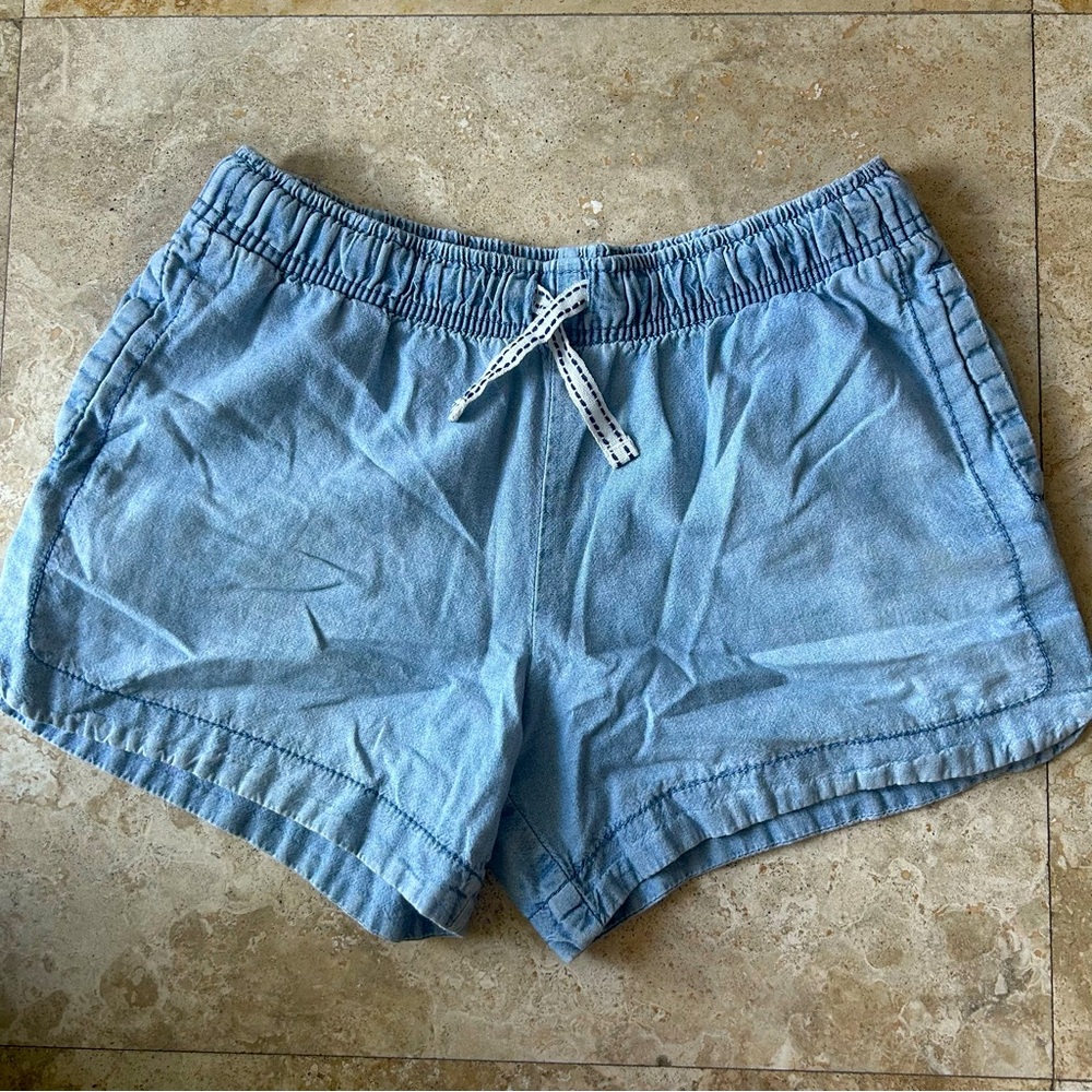 Light Blue Chambray Women's Shorts